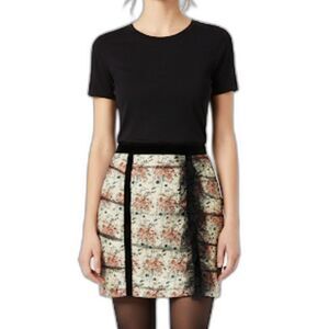 Twelve by Twelve Los Angeles Mesh Tulle and Floral Mini Skirt